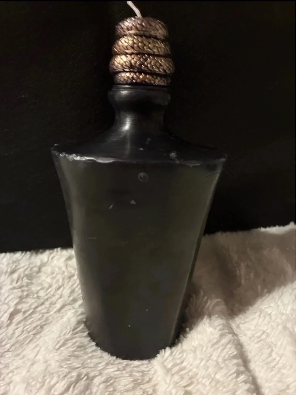 Mainstays Black with Gold Accents potion candle